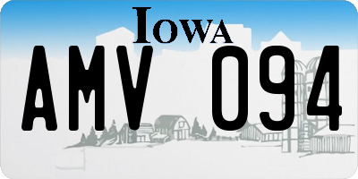 IA license plate AMV094