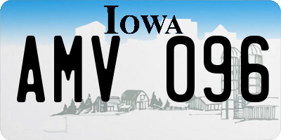 IA license plate AMV096