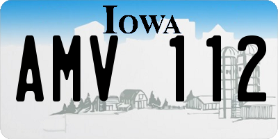 IA license plate AMV112