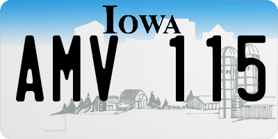 IA license plate AMV115