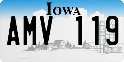 IA license plate AMV119