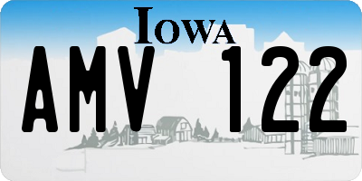IA license plate AMV122