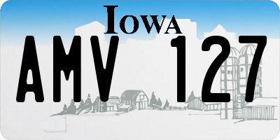 IA license plate AMV127