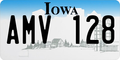 IA license plate AMV128
