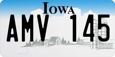 IA license plate AMV145