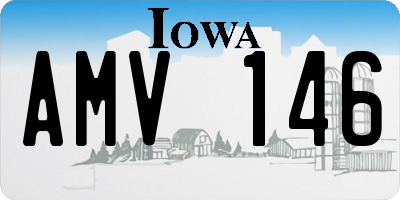 IA license plate AMV146