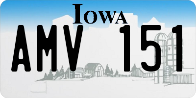 IA license plate AMV151