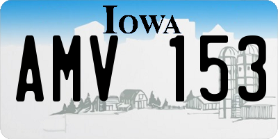 IA license plate AMV153