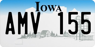IA license plate AMV155
