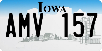 IA license plate AMV157
