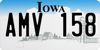 IA license plate AMV158