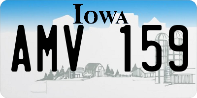 IA license plate AMV159