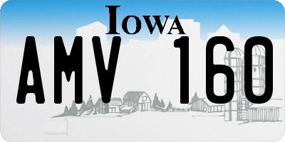 IA license plate AMV160