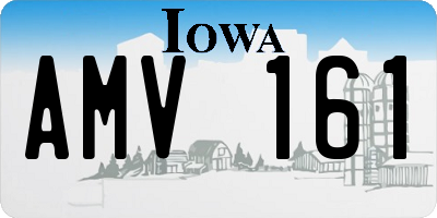 IA license plate AMV161
