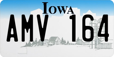 IA license plate AMV164