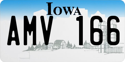 IA license plate AMV166