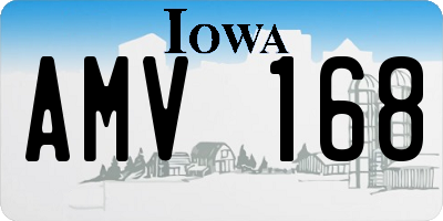 IA license plate AMV168