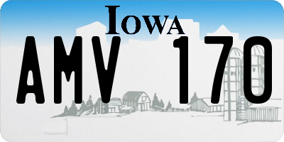 IA license plate AMV170