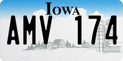 IA license plate AMV174