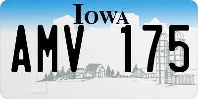 IA license plate AMV175