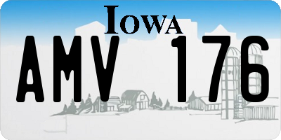 IA license plate AMV176