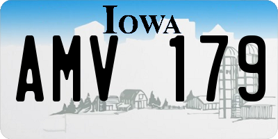 IA license plate AMV179