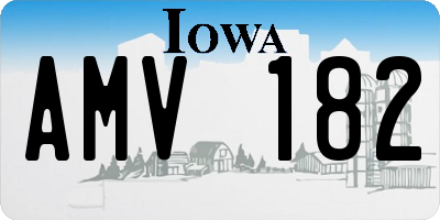IA license plate AMV182