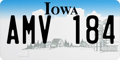 IA license plate AMV184