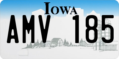 IA license plate AMV185