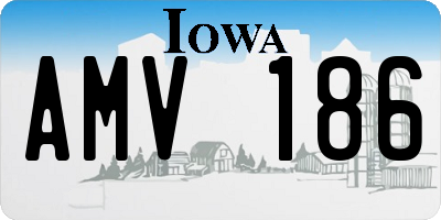 IA license plate AMV186