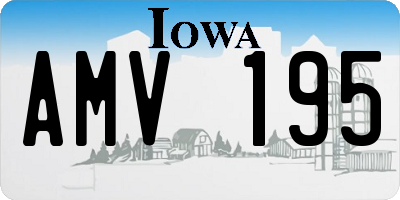 IA license plate AMV195