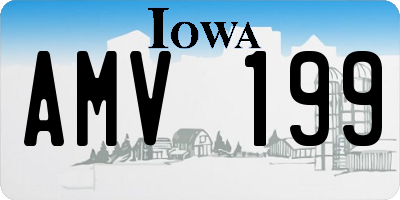 IA license plate AMV199