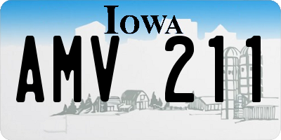 IA license plate AMV211