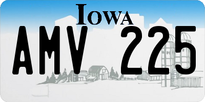 IA license plate AMV225