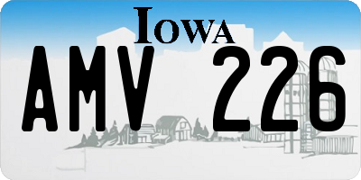 IA license plate AMV226