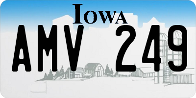 IA license plate AMV249
