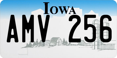 IA license plate AMV256