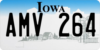IA license plate AMV264