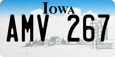 IA license plate AMV267