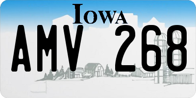 IA license plate AMV268