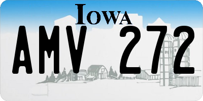 IA license plate AMV272