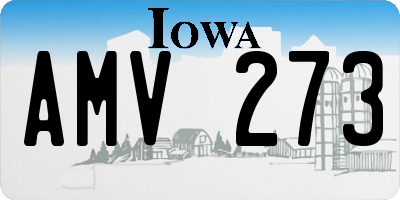 IA license plate AMV273