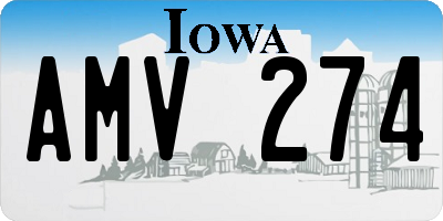 IA license plate AMV274