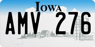 IA license plate AMV276