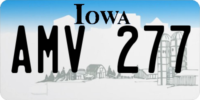 IA license plate AMV277