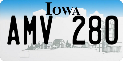 IA license plate AMV280