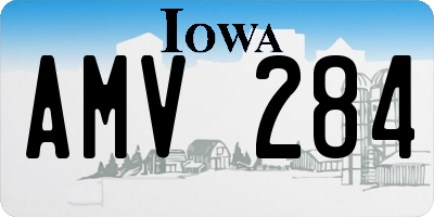 IA license plate AMV284