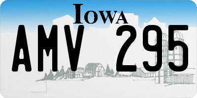 IA license plate AMV295