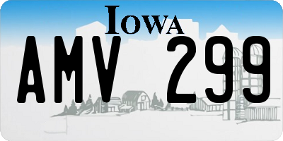 IA license plate AMV299