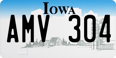 IA license plate AMV304